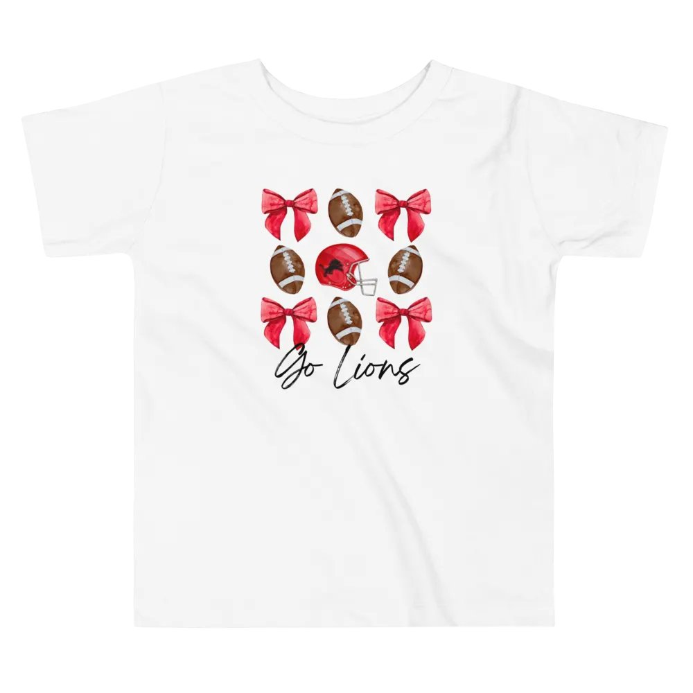 Toddler Girls Lions Football T-Shirt (Homemade) product image (2)
