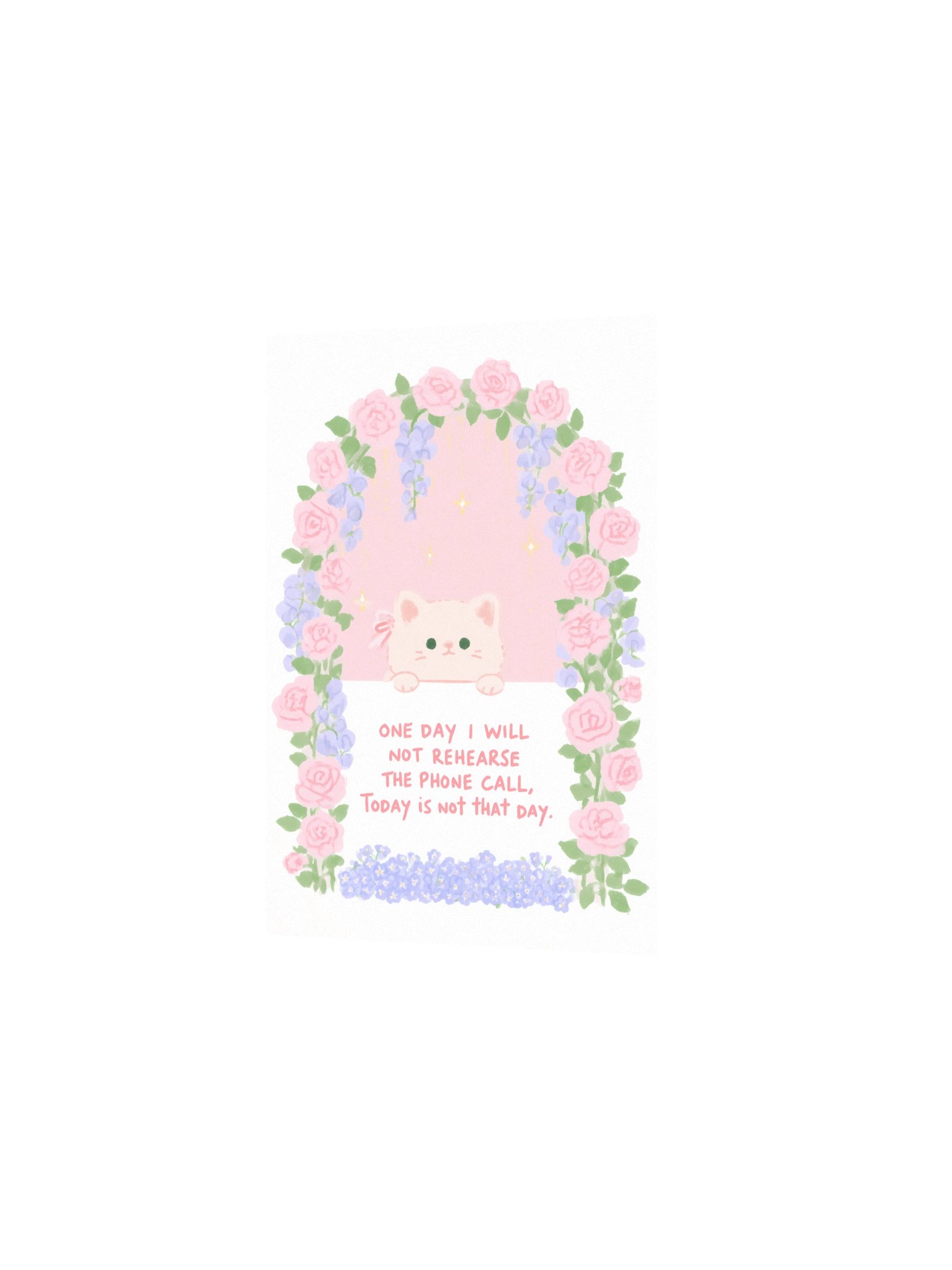 Cute Cat Rehearse the Phone Call Poster product image (13)