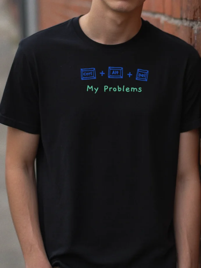Funny Programmer T-Shirt - Ctrl Alt Delete My Problems IT Geek Gift for Coders product image (3)