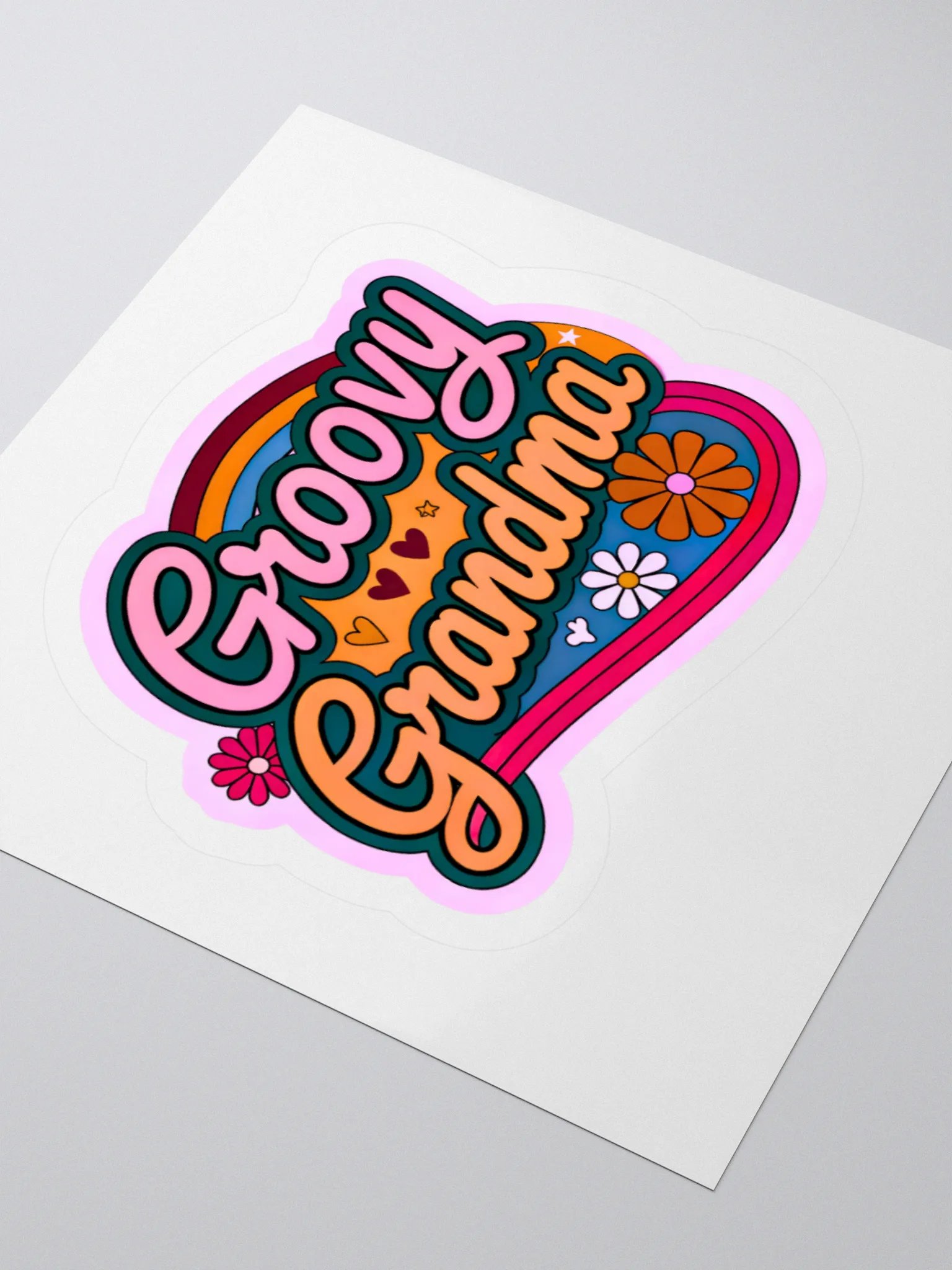 Groovy Grandma Retro Kiss Cut Sticker product image (9)
