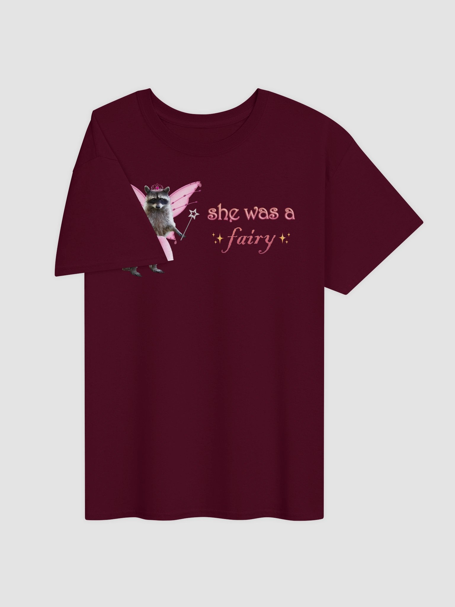She was a fairy - raccoon T-shirt (variant) product image (3)