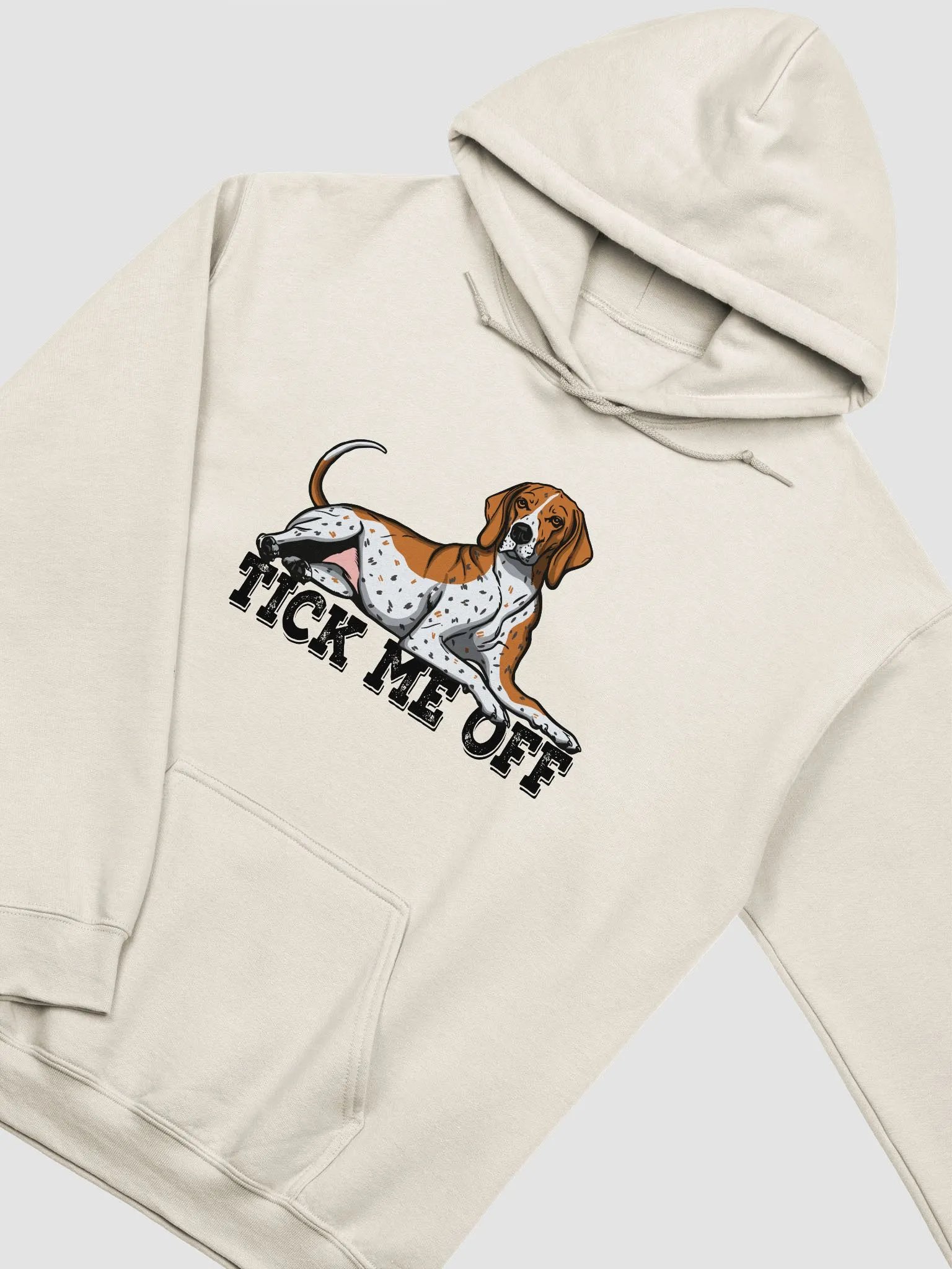 Tick Me Off Hooded Sweatshirt of a Redtick Coonhound | Funny Hoodie for Coonhound Paw-rents product image (5)