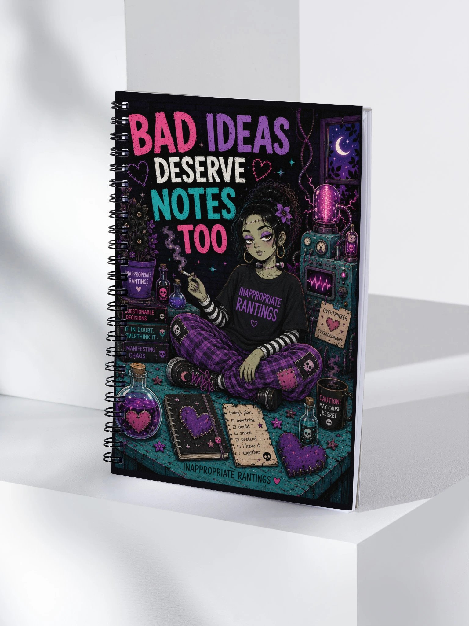 Bad Ideas Deserve Notes Too Spiral Notebook product image (4)