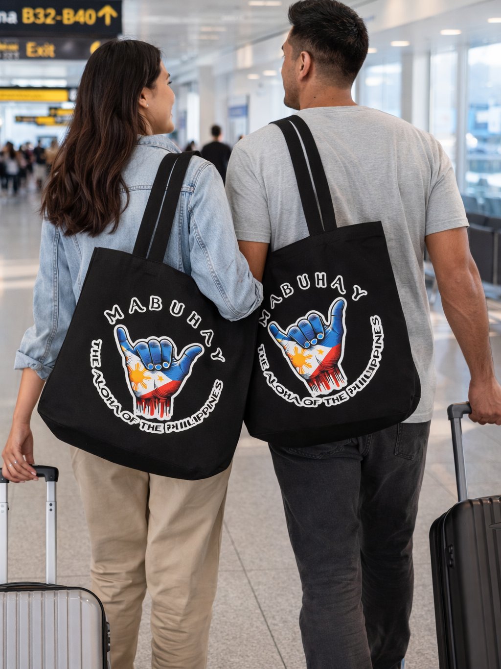 Mabuhay: The Aloha of the Philippines Tote – Black Organic Cotton product image (8)