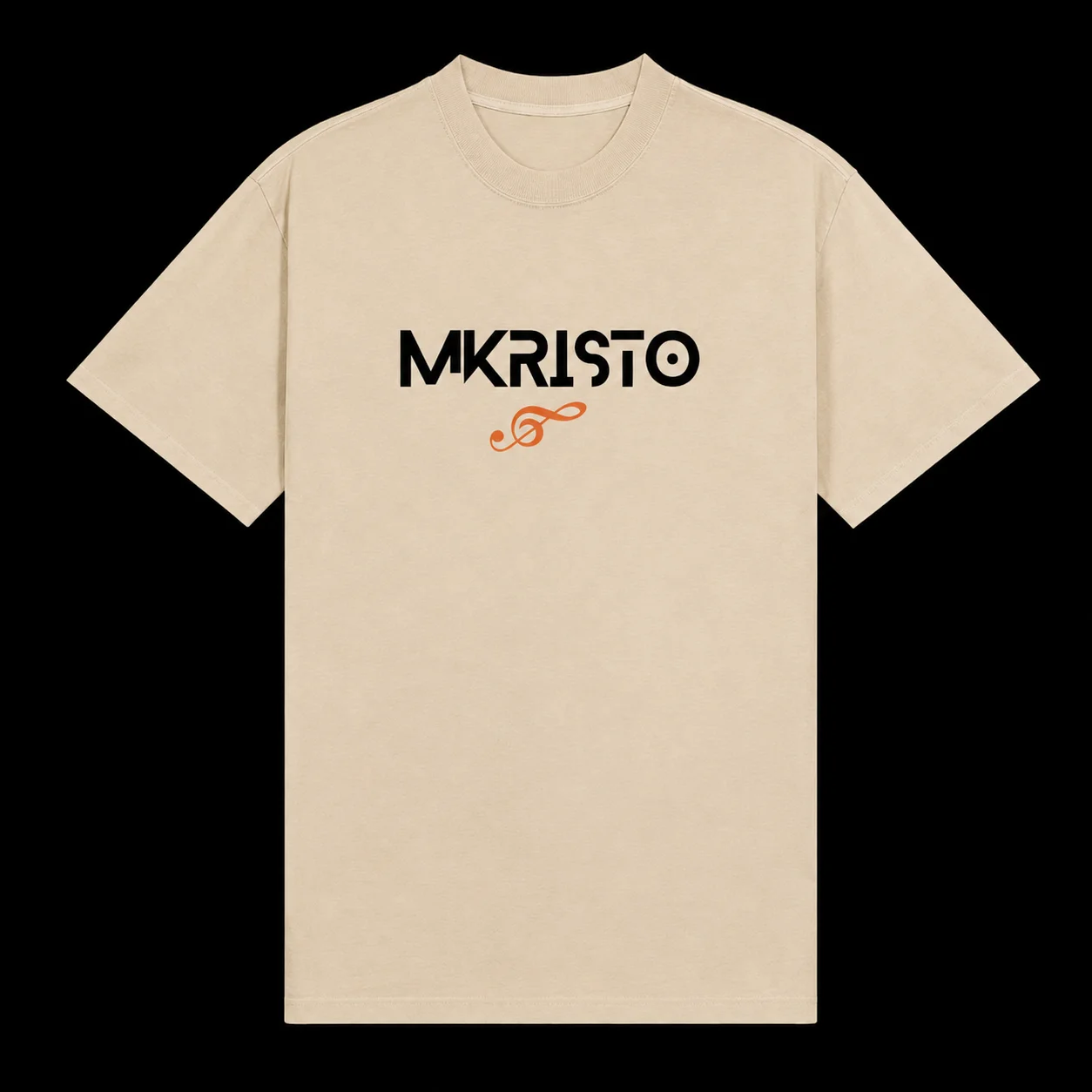Minimal Orange Loop Oversized Fade Tee product image (12)