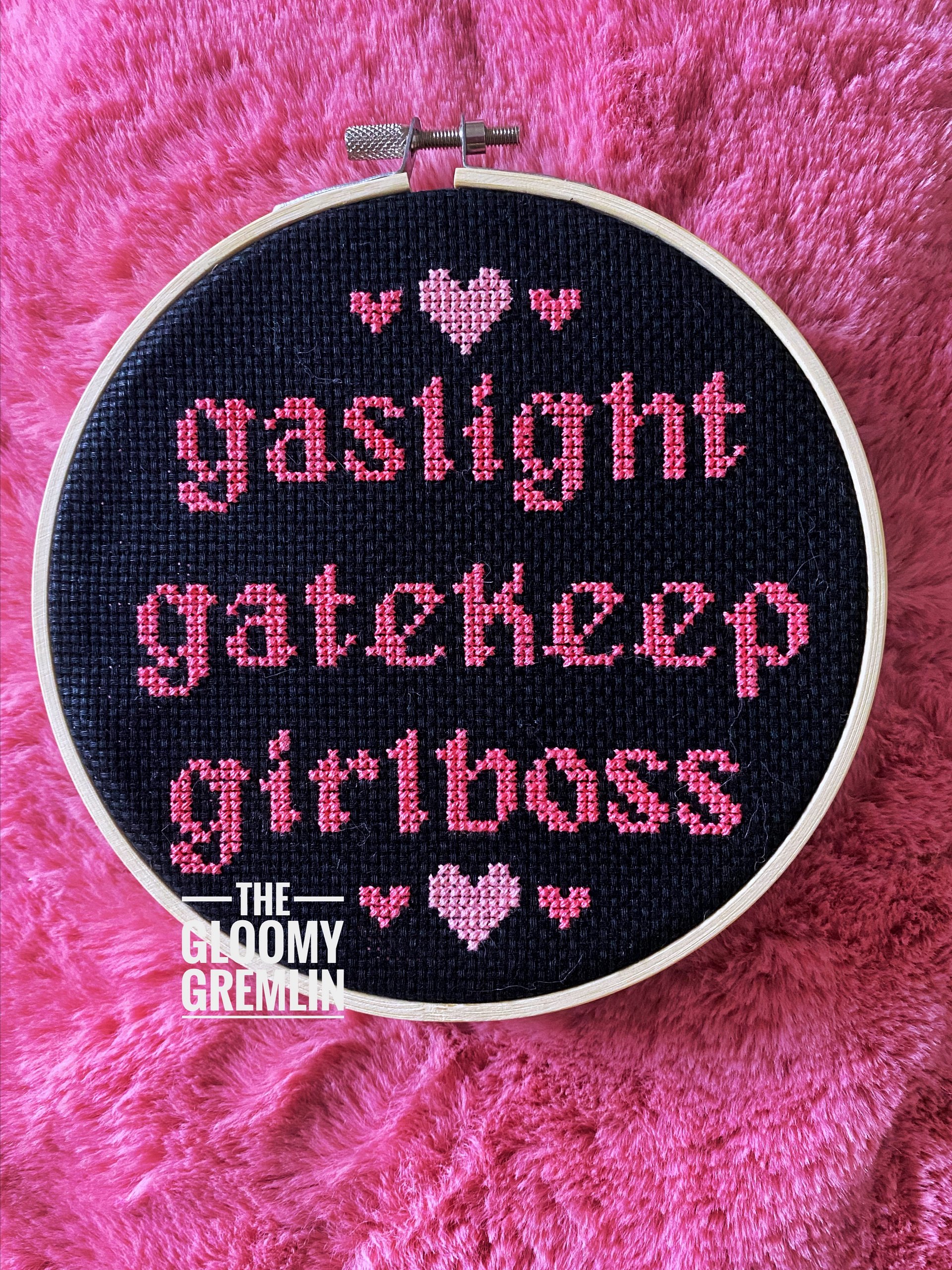Gaslight Gatekeep Girlboss - Cross Stitch Pattern product image (1)