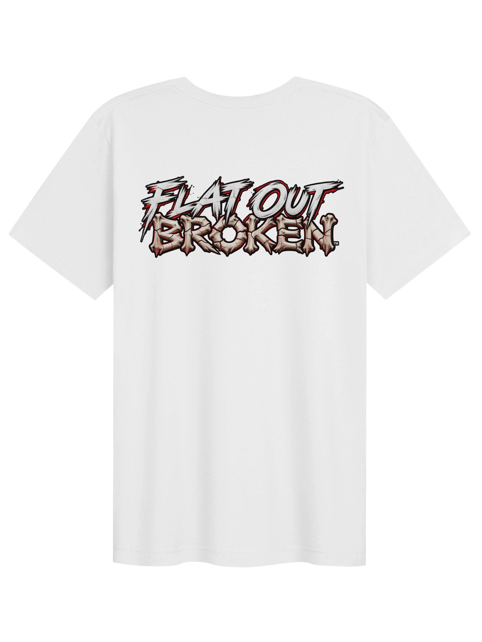 FLAT OUT BROKEN™ — DOOR-TO-DOOR DAMAGE INCLUDED — T-SHIRT product image (2)