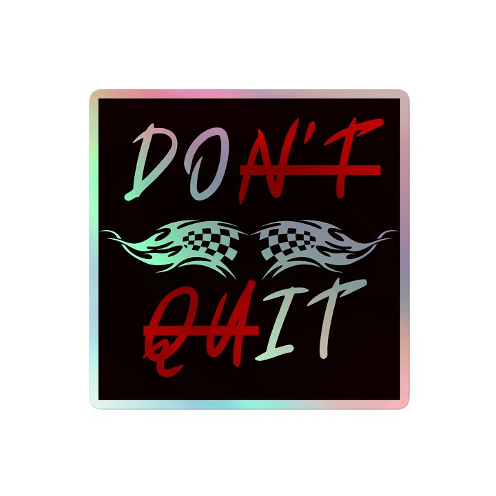HoloFlame Red 'Don't Quit' Sticker Sheet product image (2)