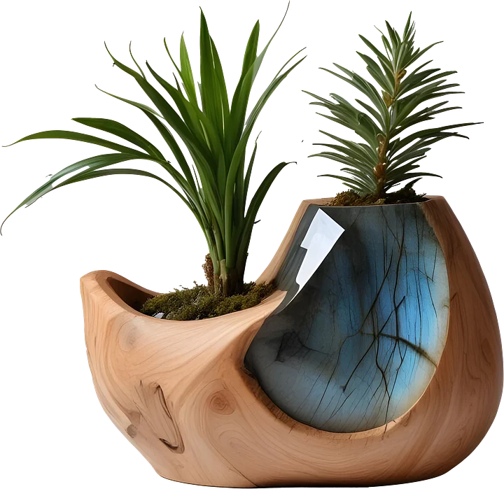 Celestial Grace – Boho Chic Dual Planter PNG product image (1)