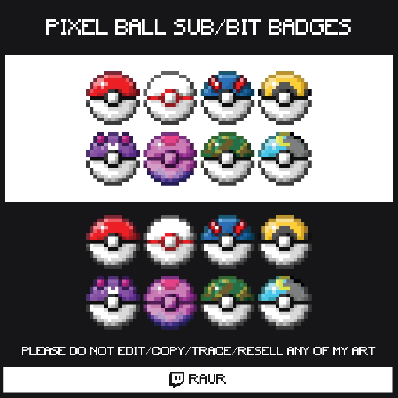 Twitch Pixel PBs - Sub/Bit Badges product image (1)