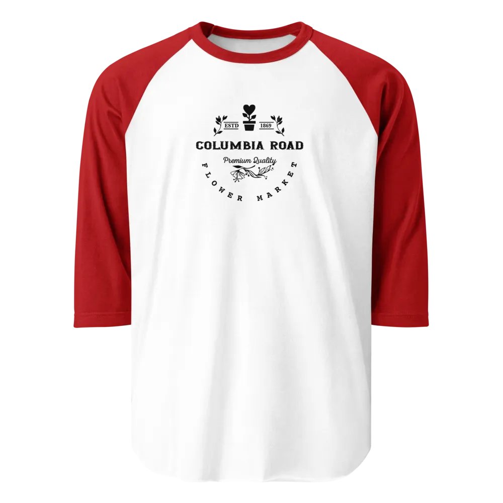 Columbia Road Market 3/4 Sleeve Raglan Tee (White) product image (1)