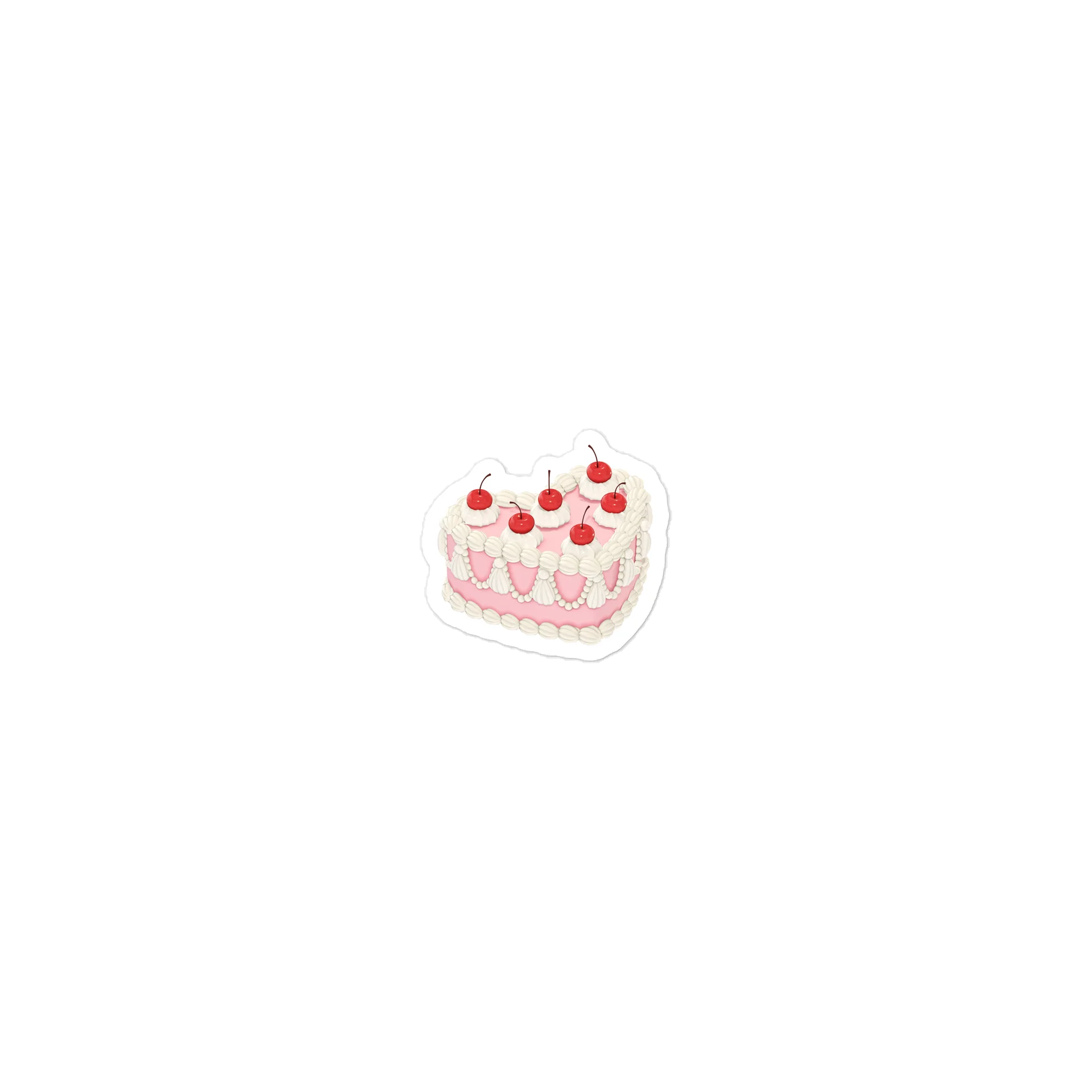 Vintage Cherry Cake Sweet Dessert Sticker product image (1)