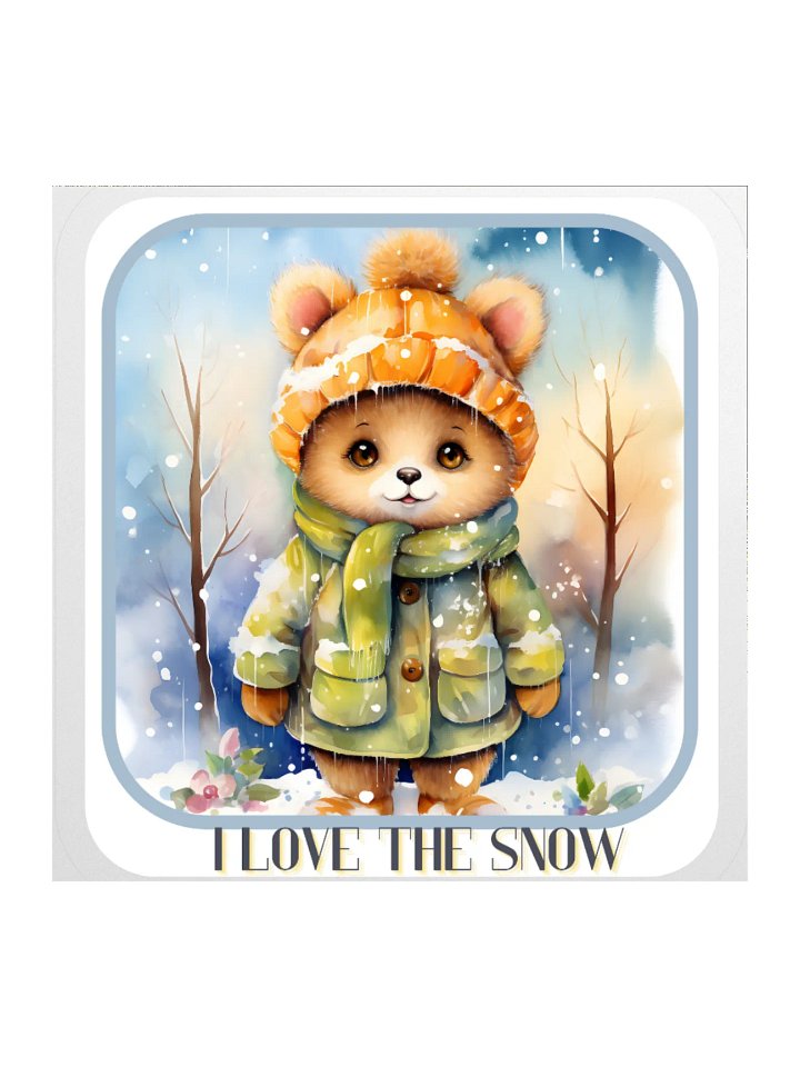 I Love The Snow, Bear Sticker product image (3)