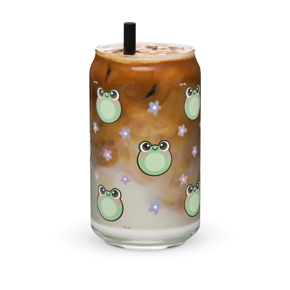 Froggy Pattern Glass Cup product image (42)