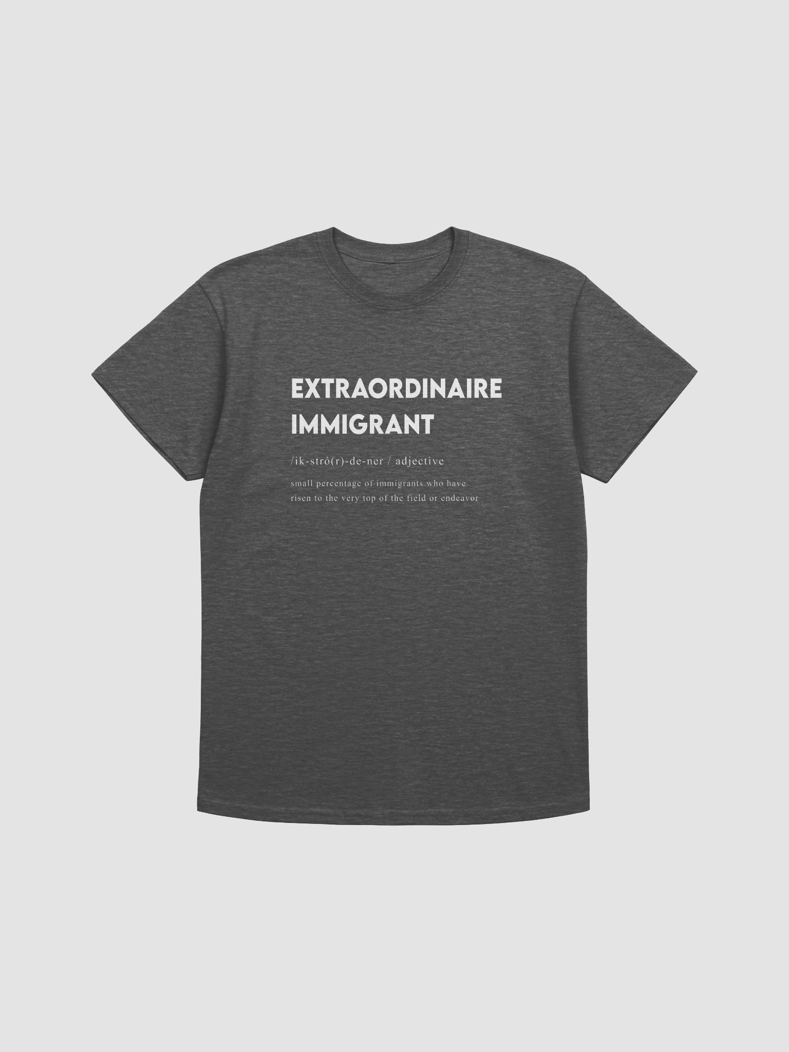EXTRAORDINAIRE IMMIGRANT TSHIRT DARK HEATHER product image (1)