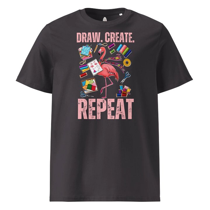 Draw. Create. Repeat. Flamingo Organic Shirt product image (1)