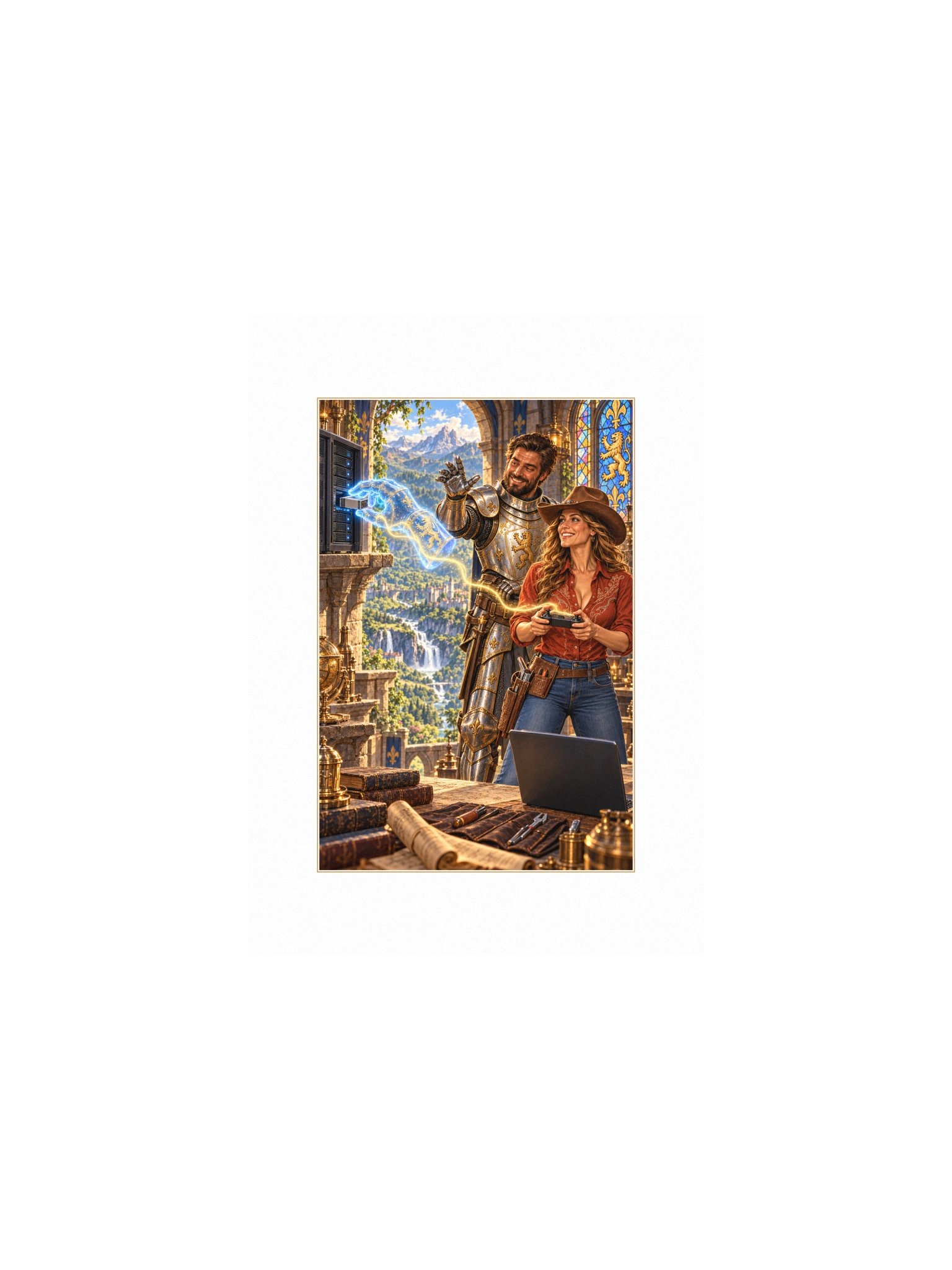 Remote Hands Small Art Print product image (1)
