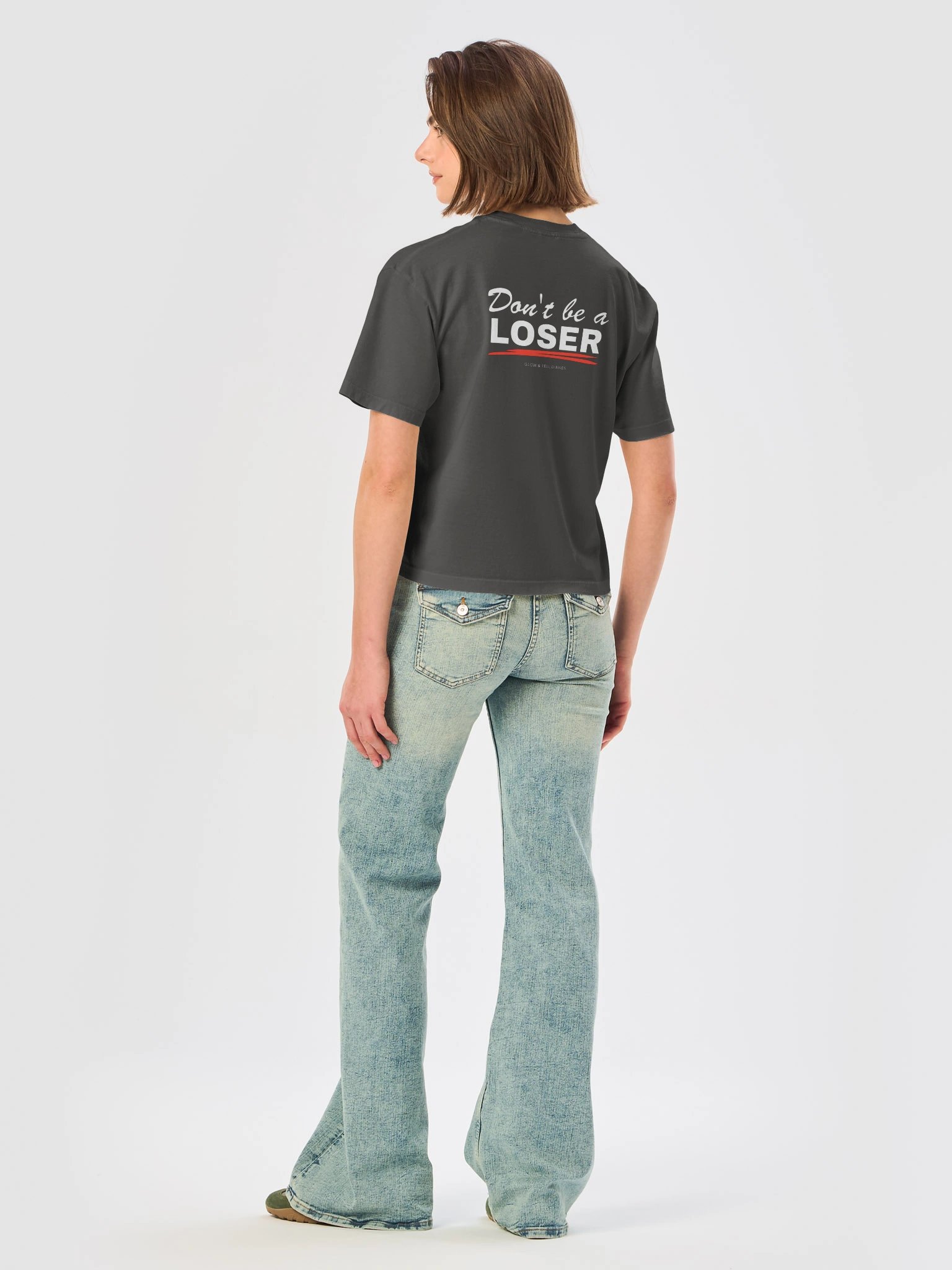 Don't be a LOSER womens boxy Tee Pepper product image (8)