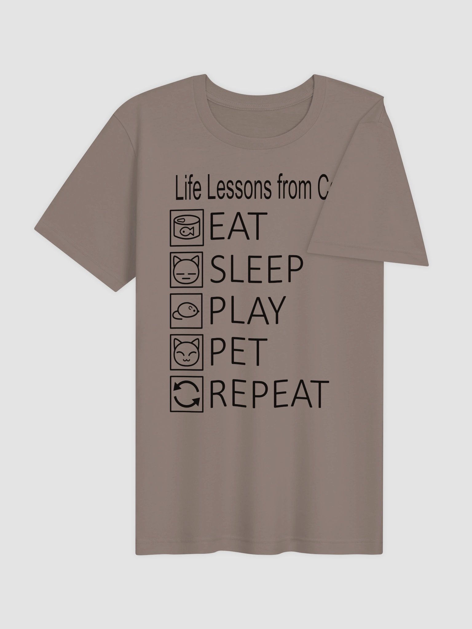 Life Lessons from Cats (Black Print) - Unisex Adult Super Soft Lightweight T-shirt product image (3)