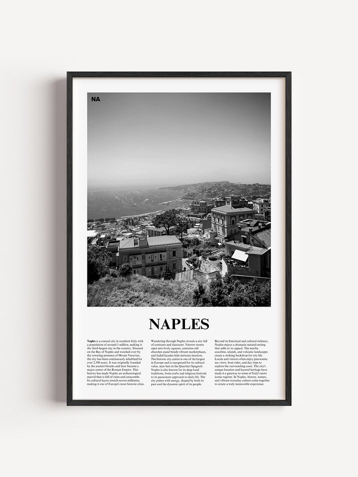 Naples 02 Newspaper Poster | Framed product image (1)