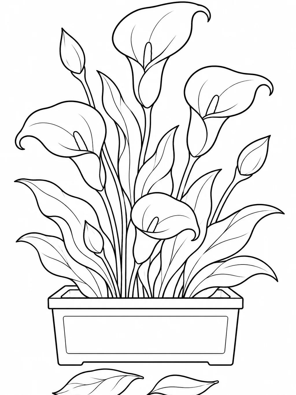 Botanical Calm: 15 Easy Floral Coloring Pages product image (7)