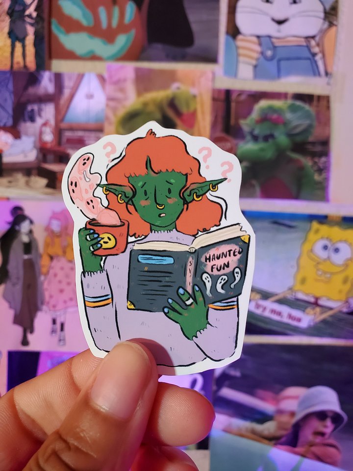 A Very Spooky Reading Session - Goblin Sticker product image (2)
