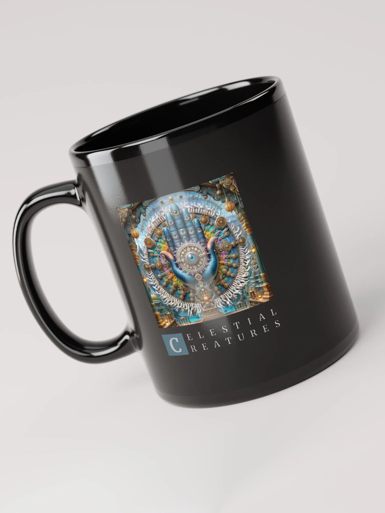 Celestial Creatures | Black Glossy Mug product image (2)