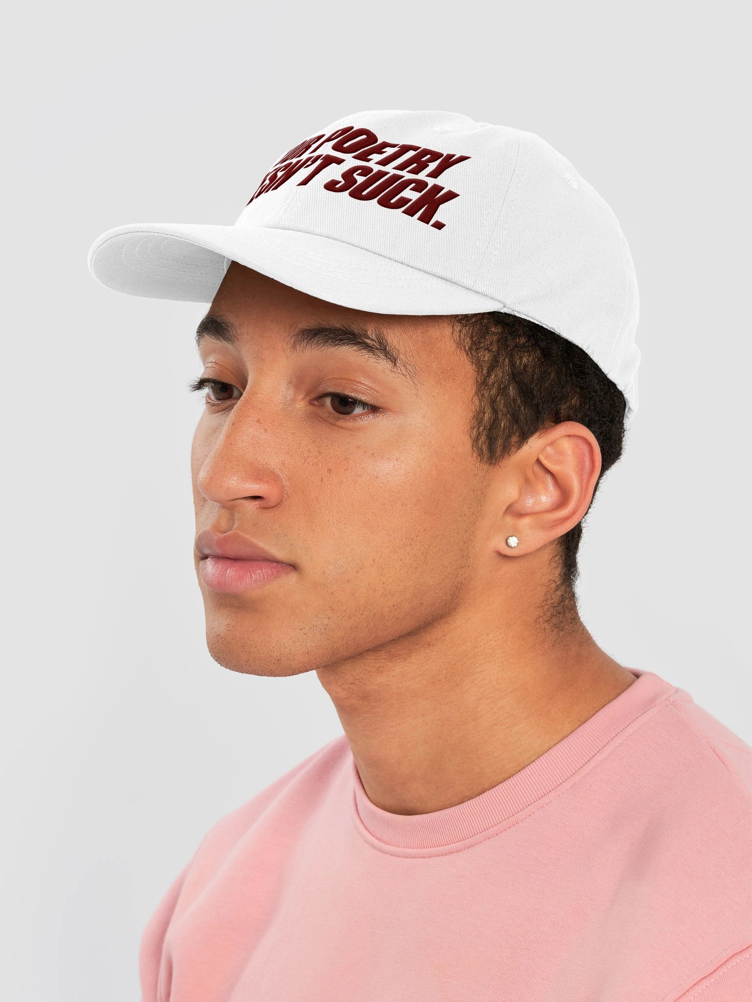Your Poetry Doesn't Suck Dad Hat - White/Maroon product image (7)