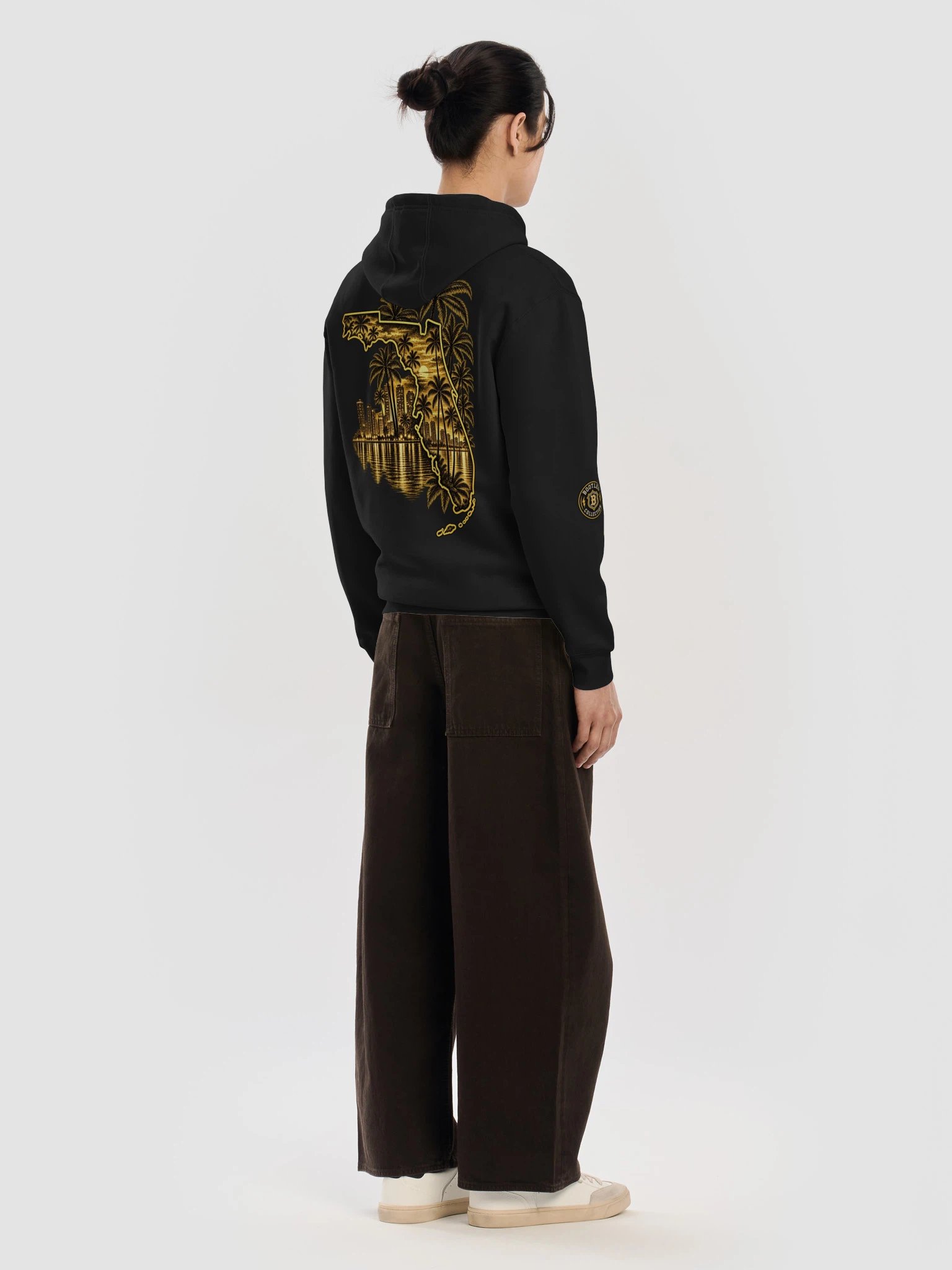 BOOTLEG Letterman Design Zip-Up Hoodie product image (8)