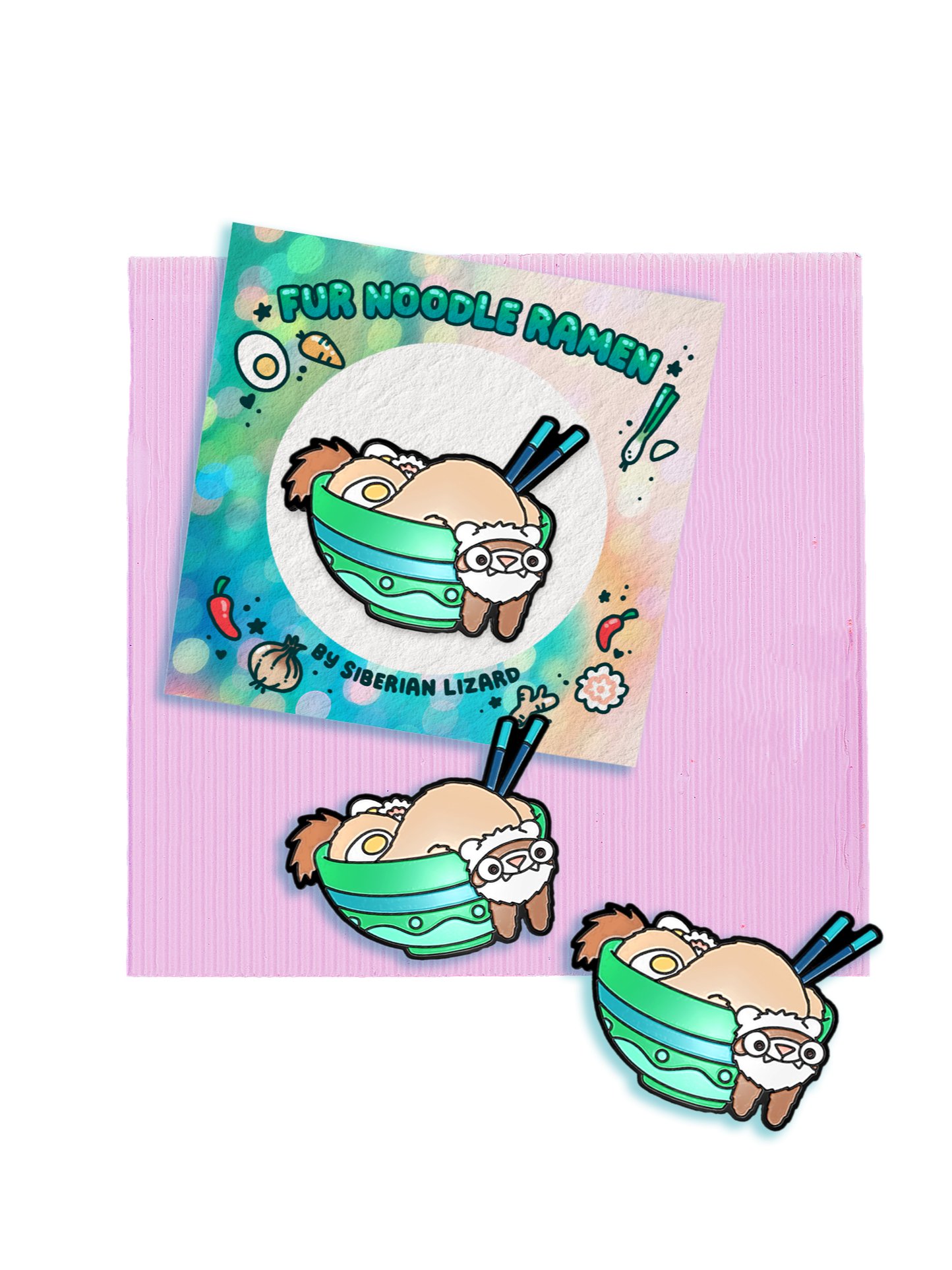 Ferret Ramen | Hard Enamel Pin product image (1)