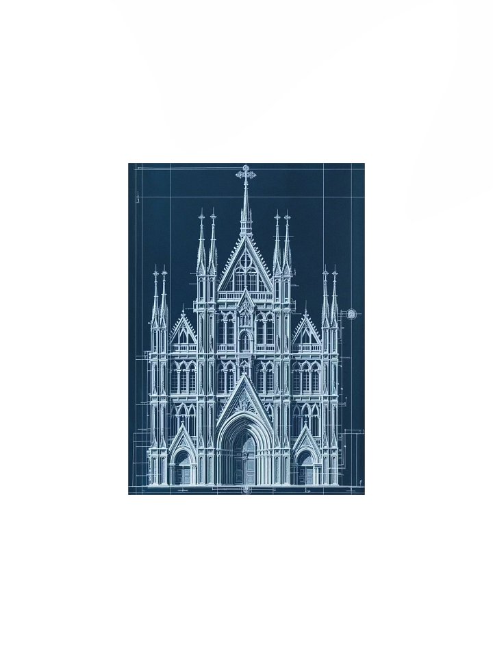 Santiago de Compostela: Cathedral Façade Architectural Blueprint (Obradoiro Edition) product image (4)