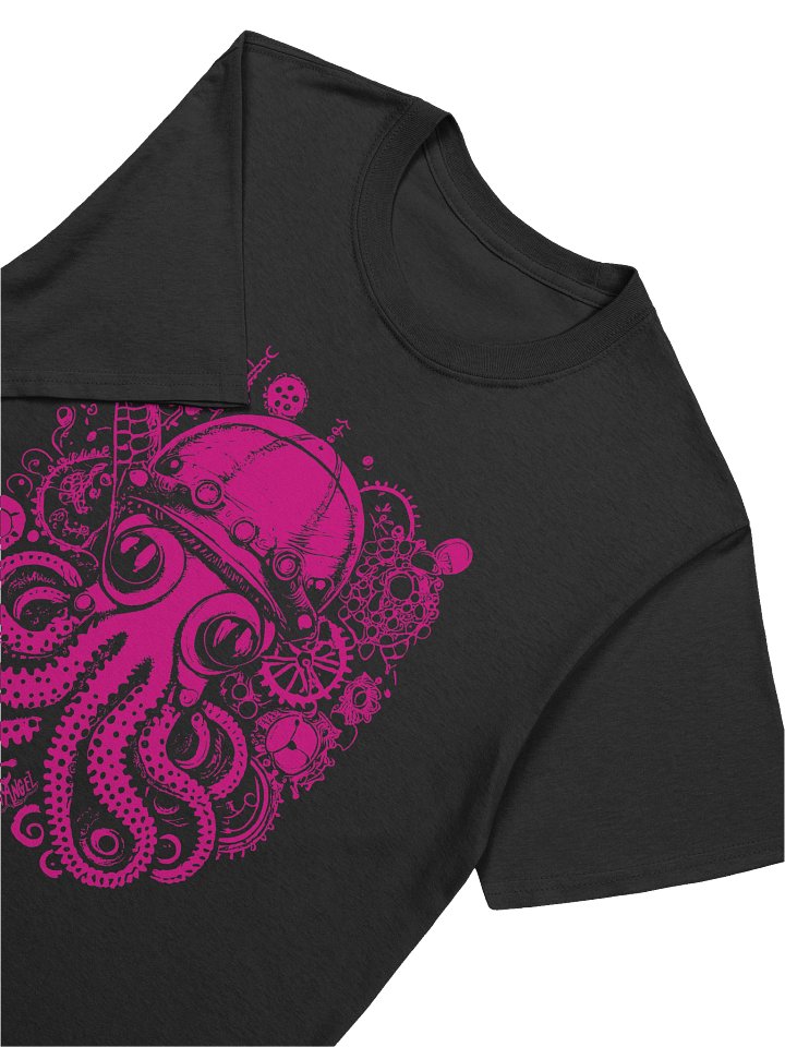 FrankenAngel SteamPunk Octopus T-Shirt / Magenta print / Gildan Unisex Softstyle T-Shirt product image (10)