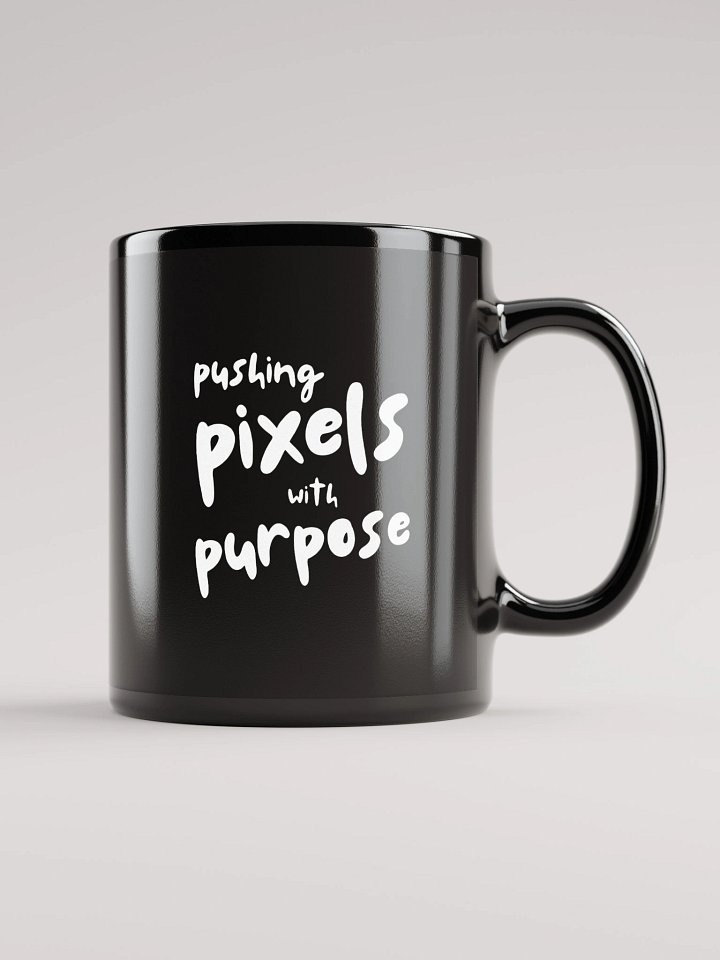 Taza "Pushing pixels with purpose" - Negra product image (1)