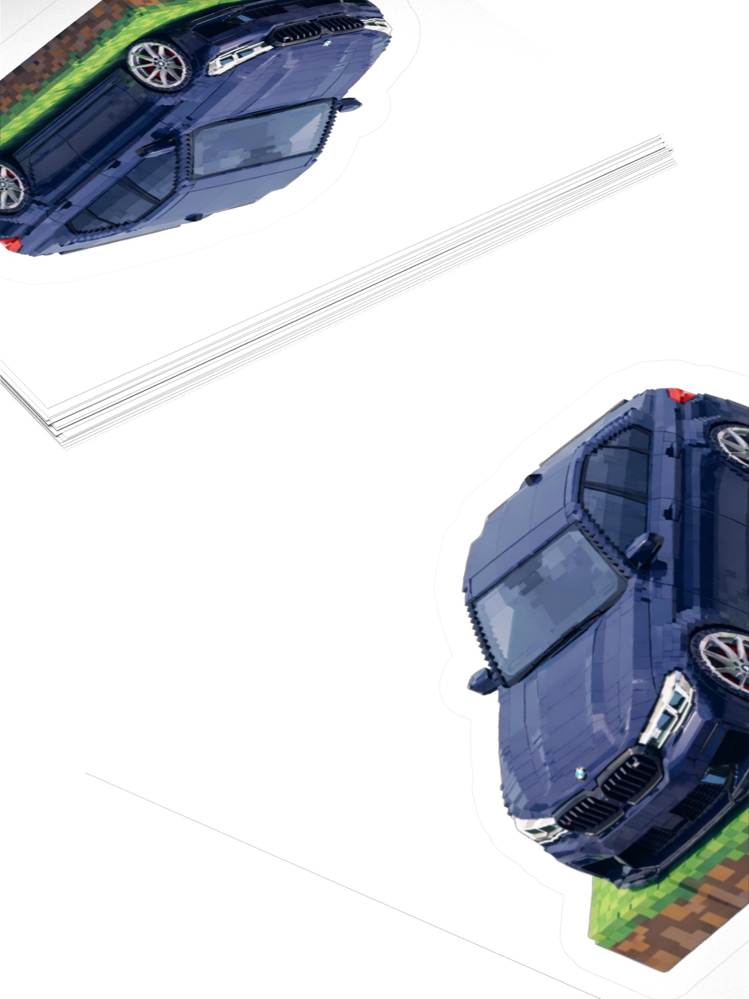 Blue BMW M5 F90 Sticker (Pixel, Retro, Minecraft) product image (10)