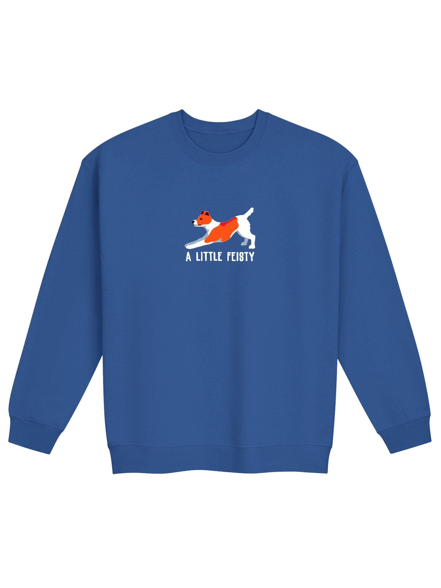 A Little Feisty Sweatshirt (Embroidered) of a Feist Dog(Red & White) product image (4)