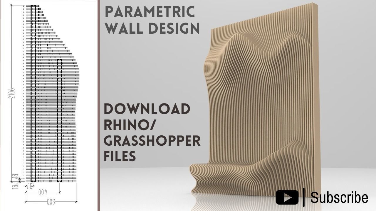Parametric Wall Design Grasshopper Rhino AutoCAD Download | architutors