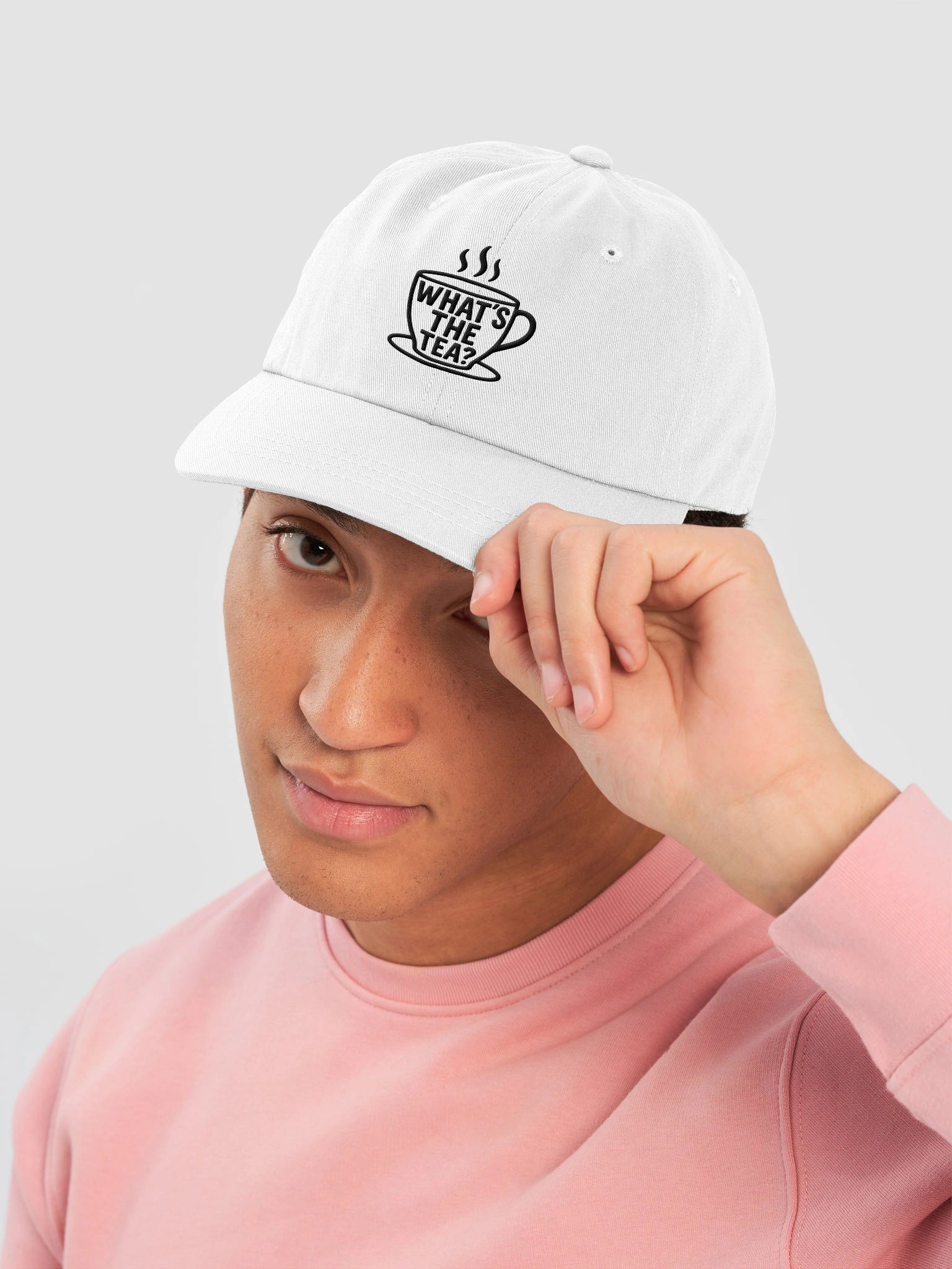 What's The Tea? Dad Hat - White product image (5)