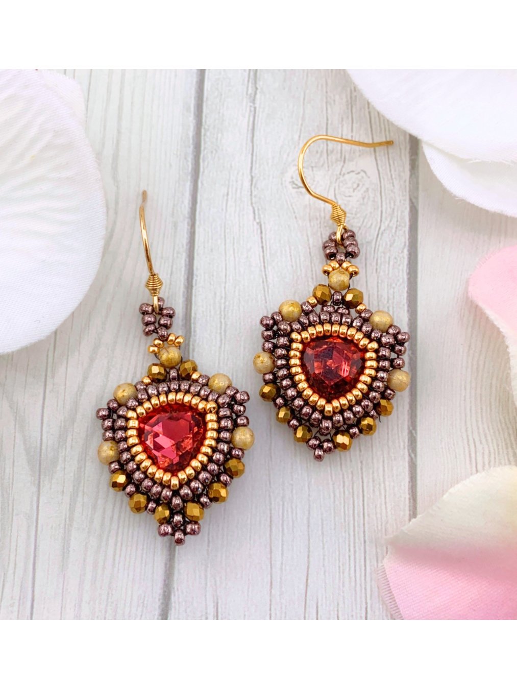 Beading Pattern - Trillion Glow Crystal Earrings product image (7)