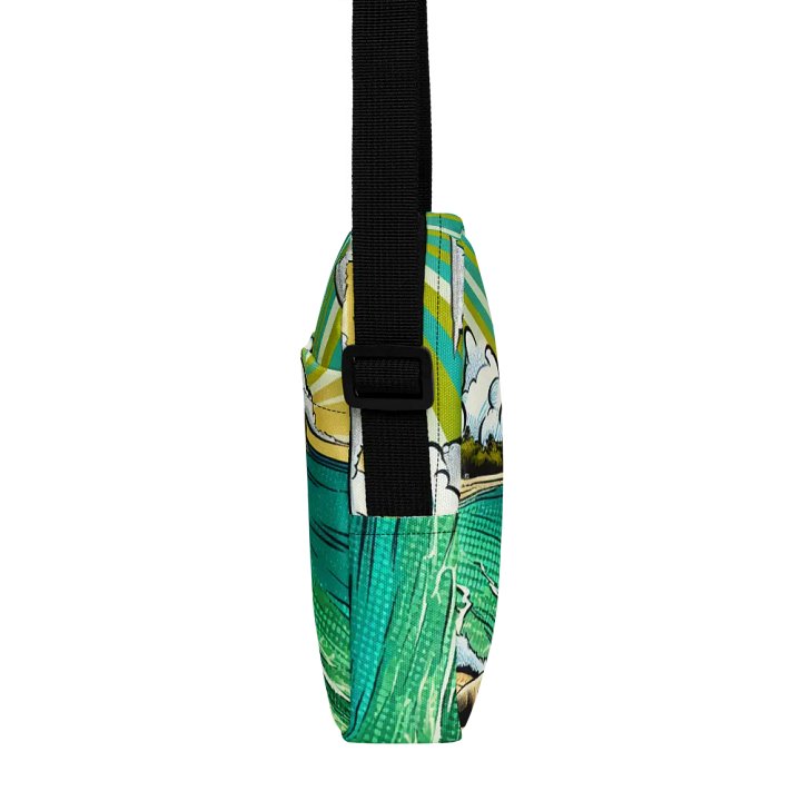 All-Over Print Utility Crossbody Bag | AI Design Zanzibar beach product image (2)