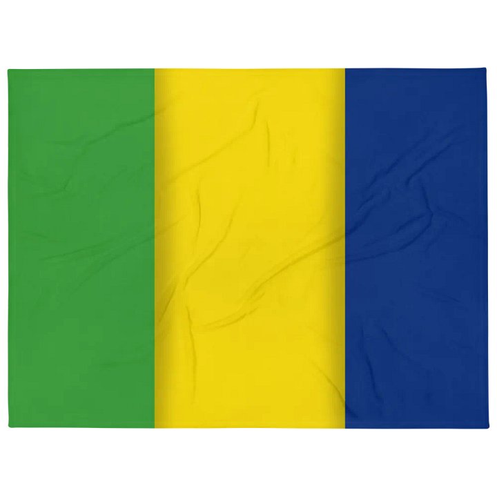 Green Yellow Blue Flag Colored Throw Blanket product image (1)