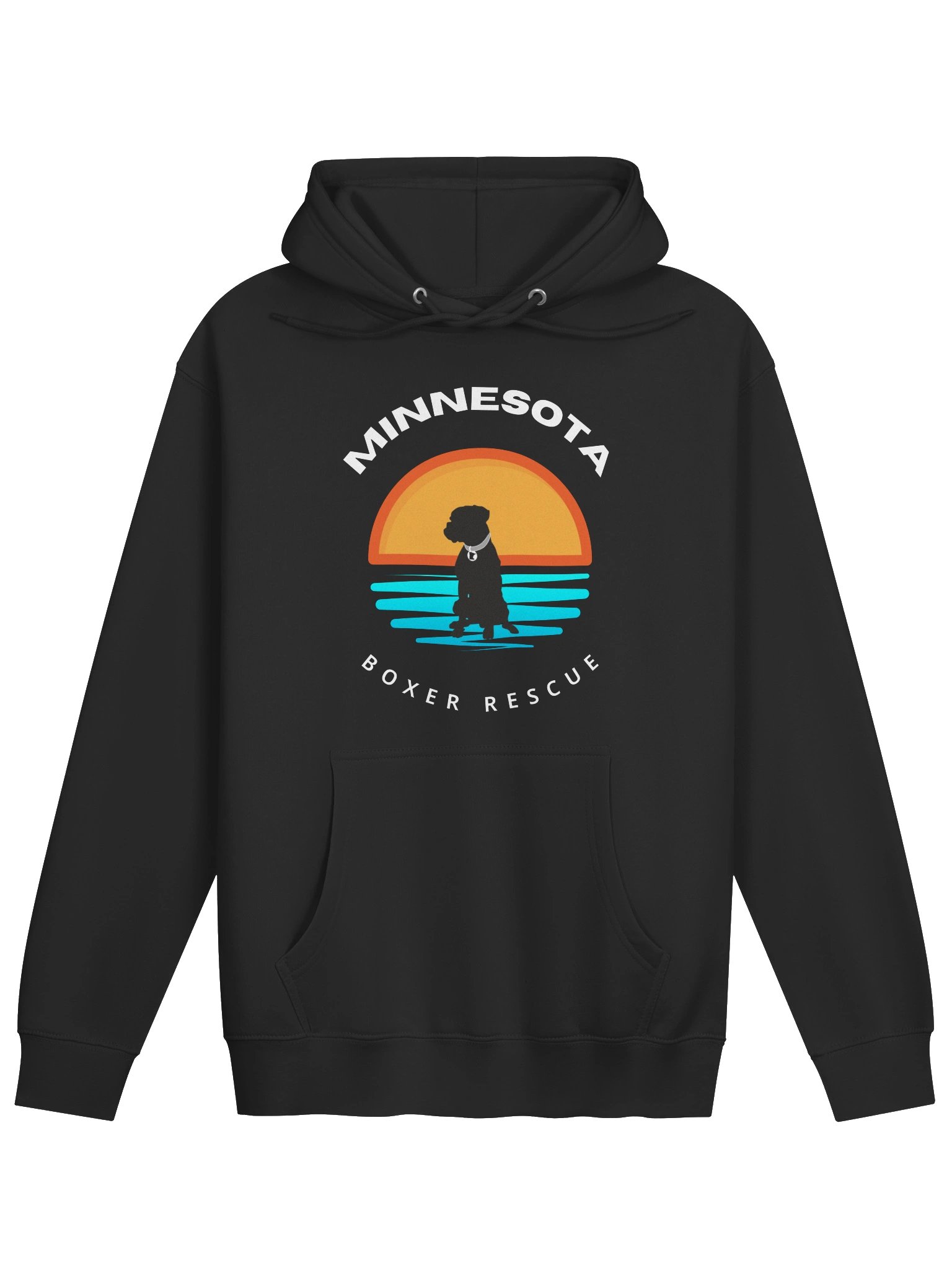 Minnesota Boxer Rescue Sunset Logo Hoodie product image (1)