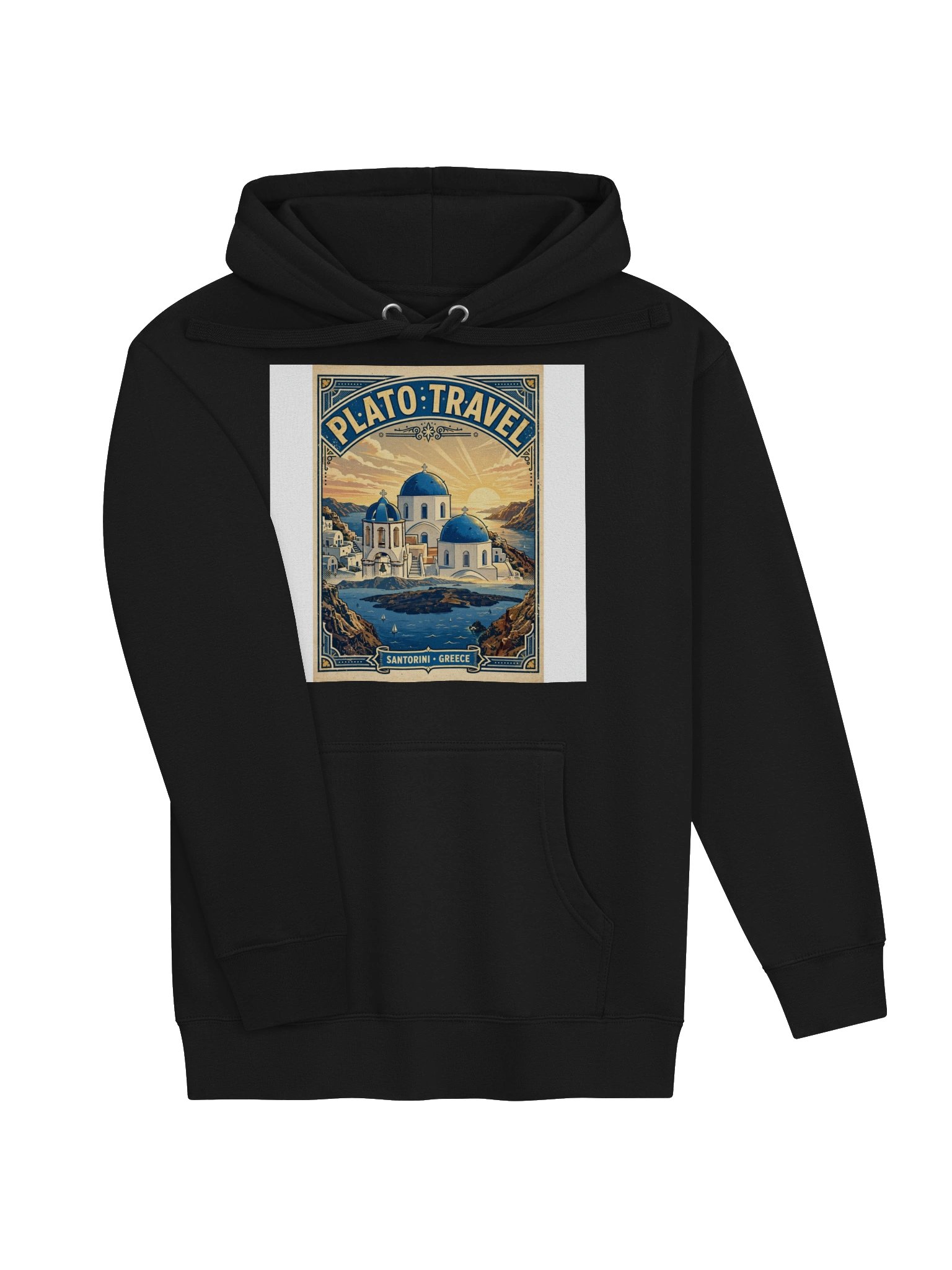Santorini Poster Hoodie product image (3)