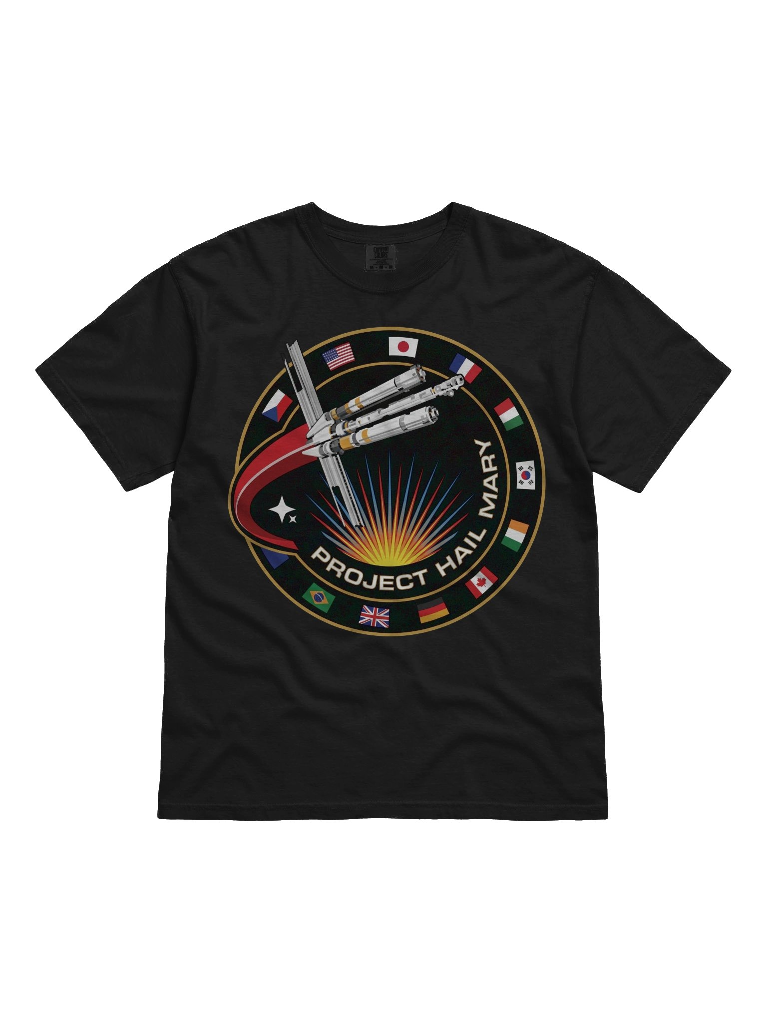 Comfort Colors® Project Hail Mary T-Shirt, Space Mission Patch Tee, Sci-Fi Rocket Graphic Shirt, NASA Style Space Shirt, Nerd Gift product image (4)