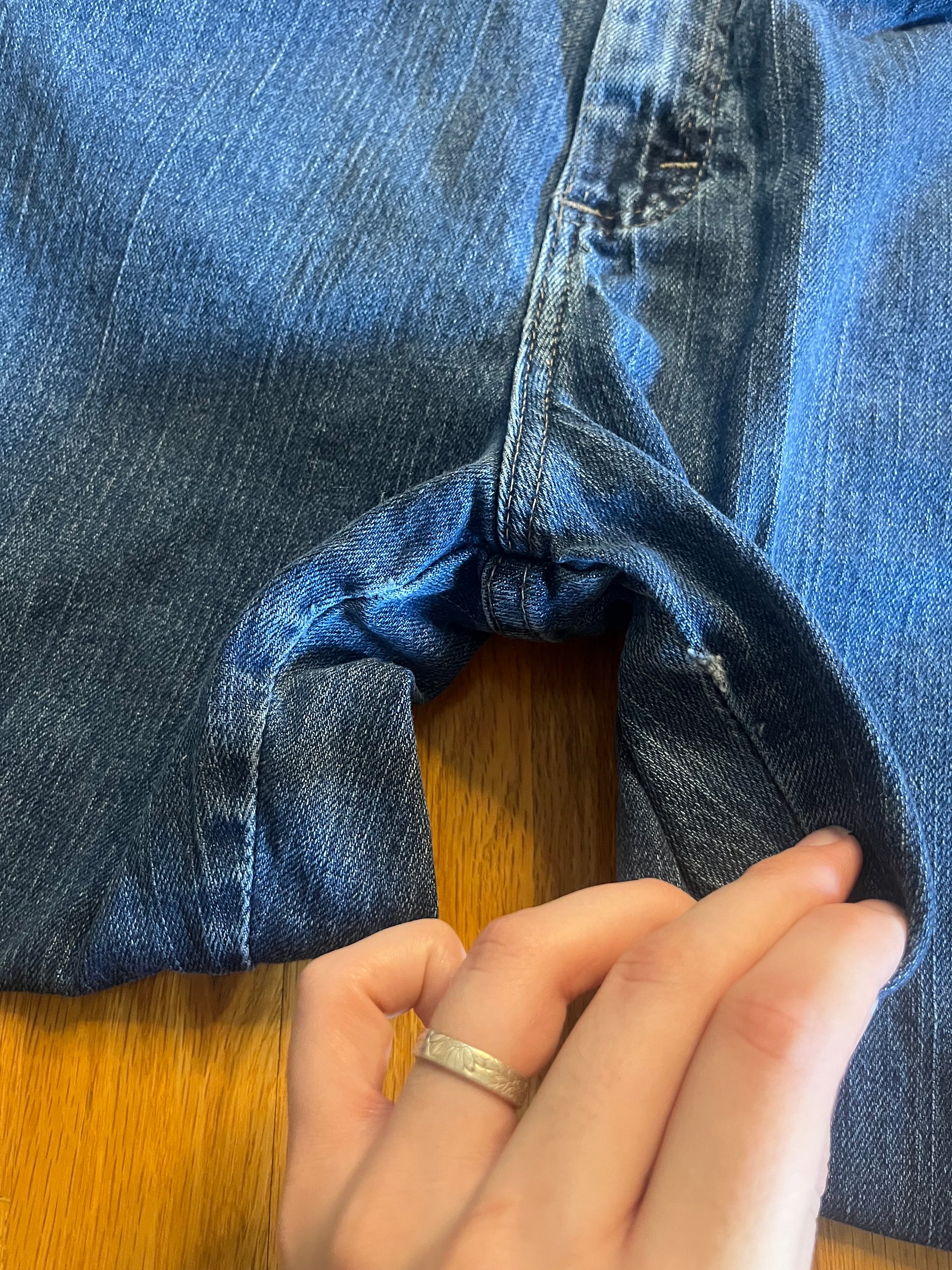 Asymmetrical Swirls Jeans / Size 10 product image (8)