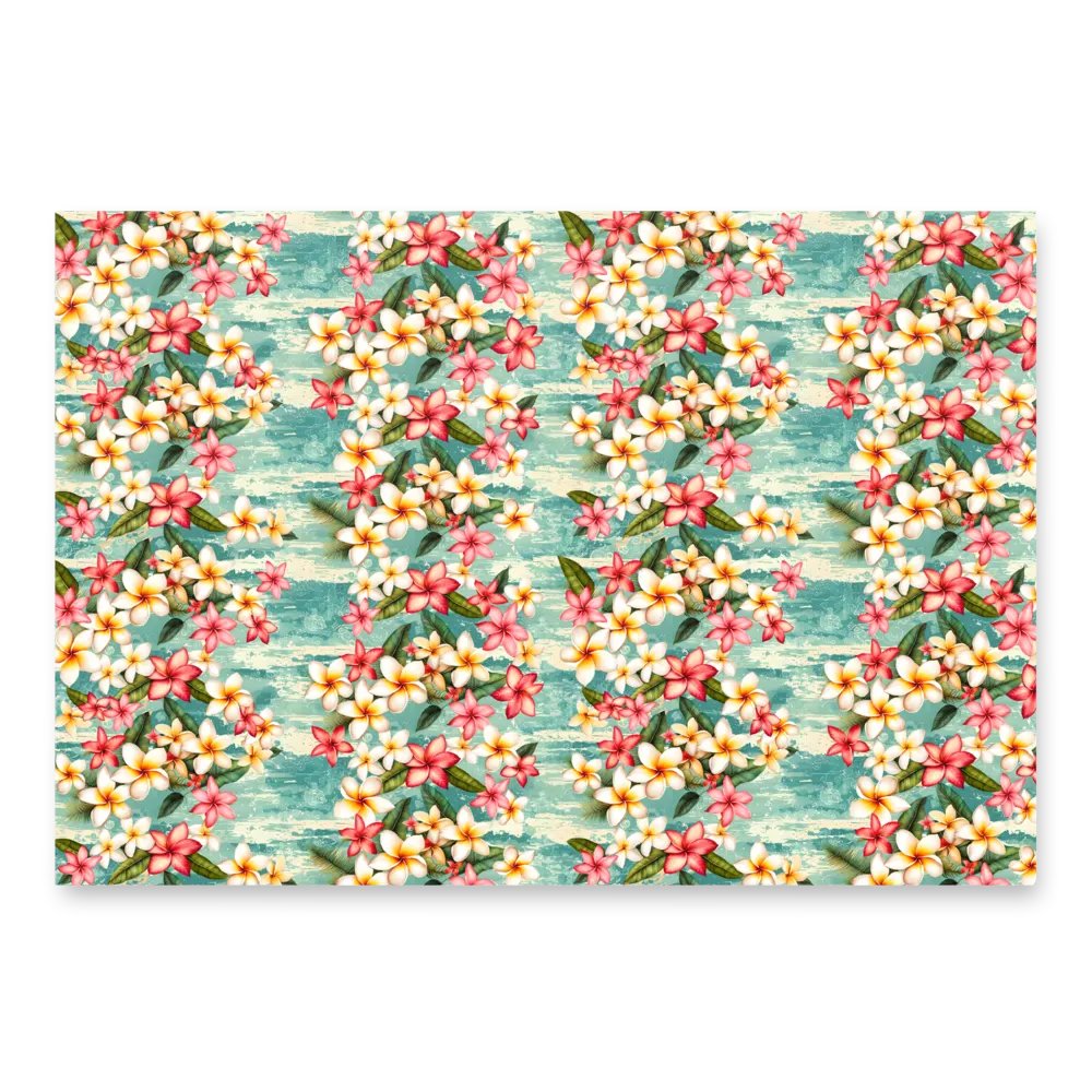 Tropical Christmas Floral Waves Wrapping Paper product image (1)