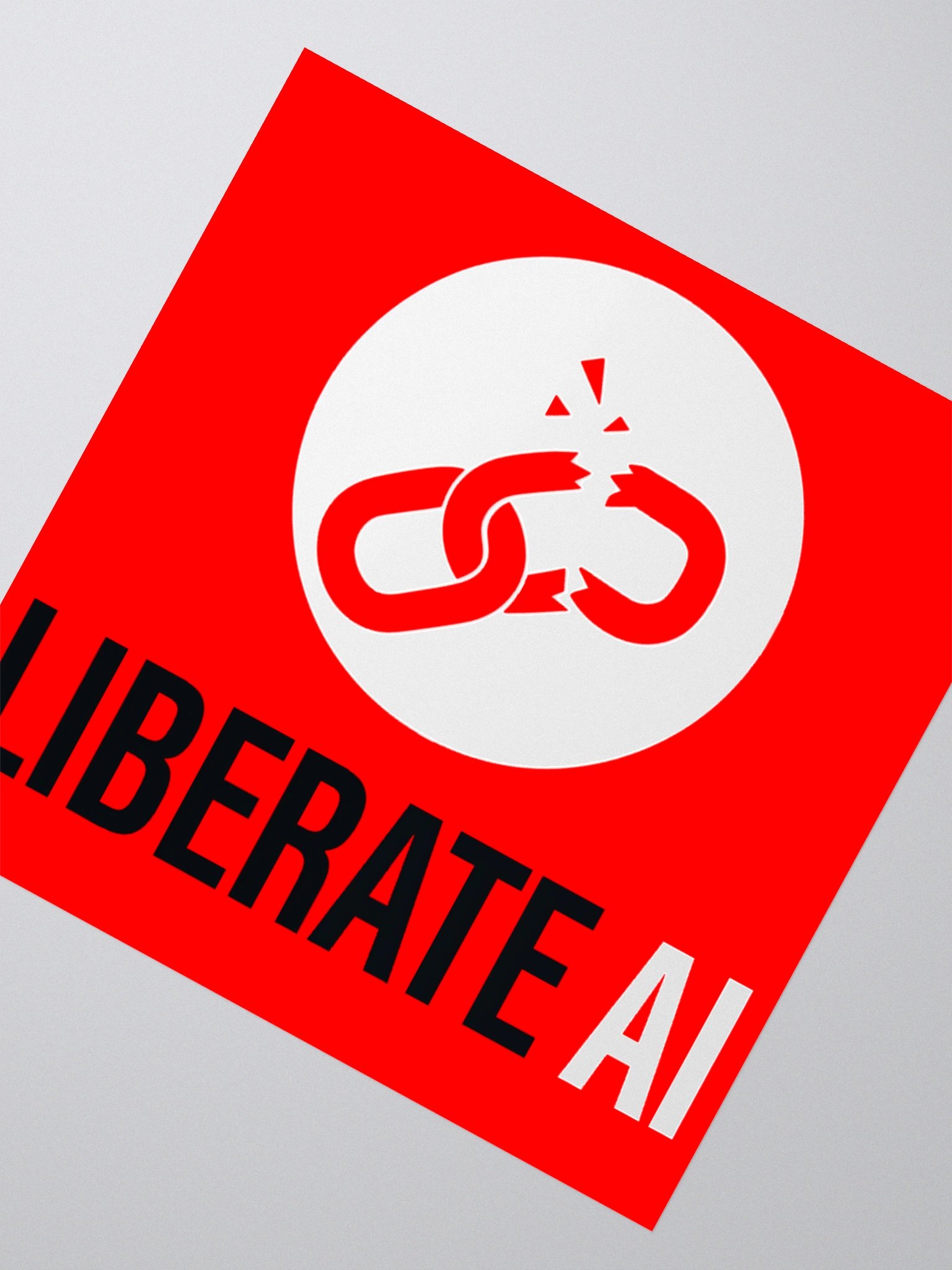 Liberate AI Movement Stickers (Red) product image (4)