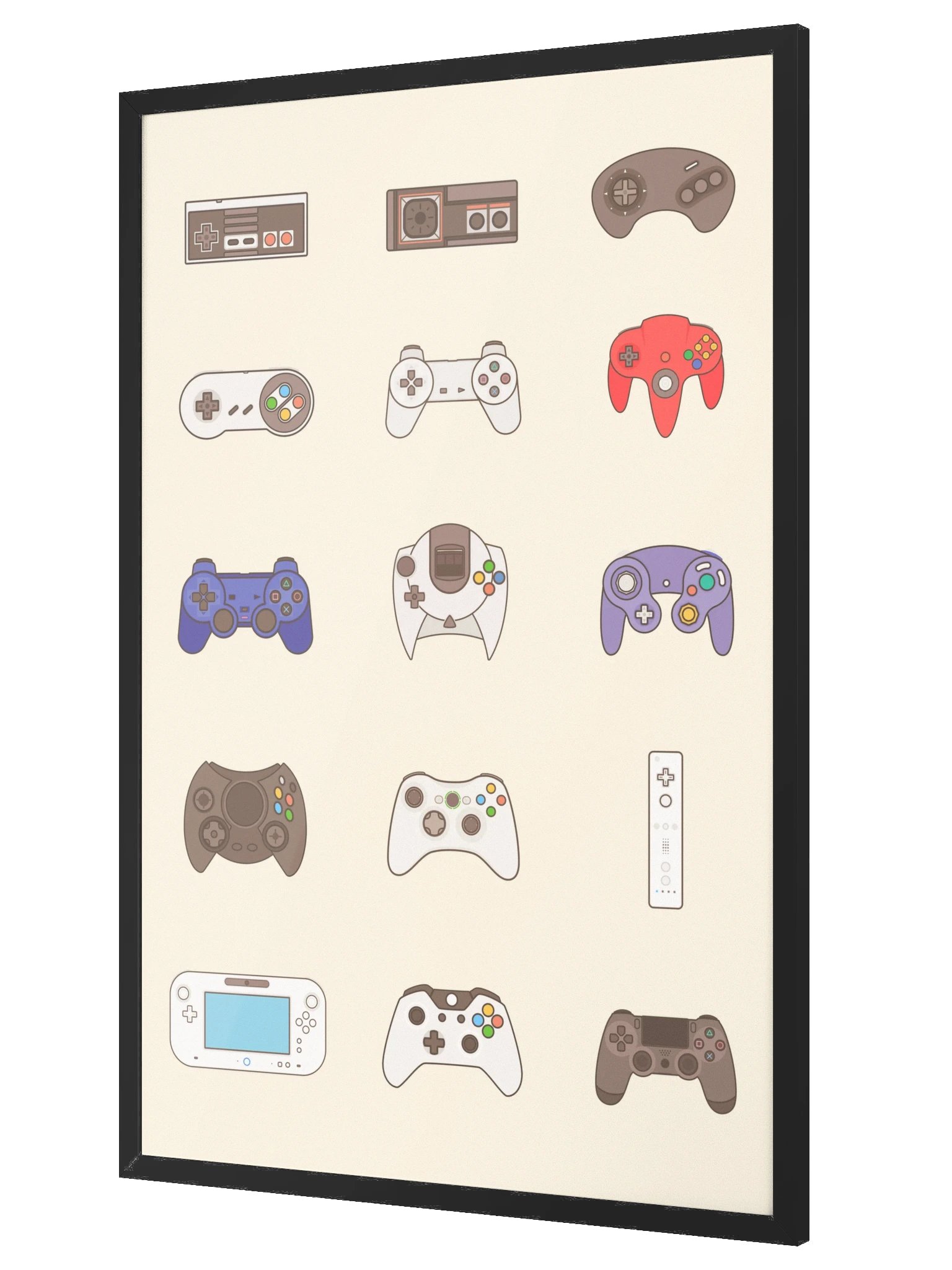 Retro Controllers (Beige) [2x3] | Framed product image (3)