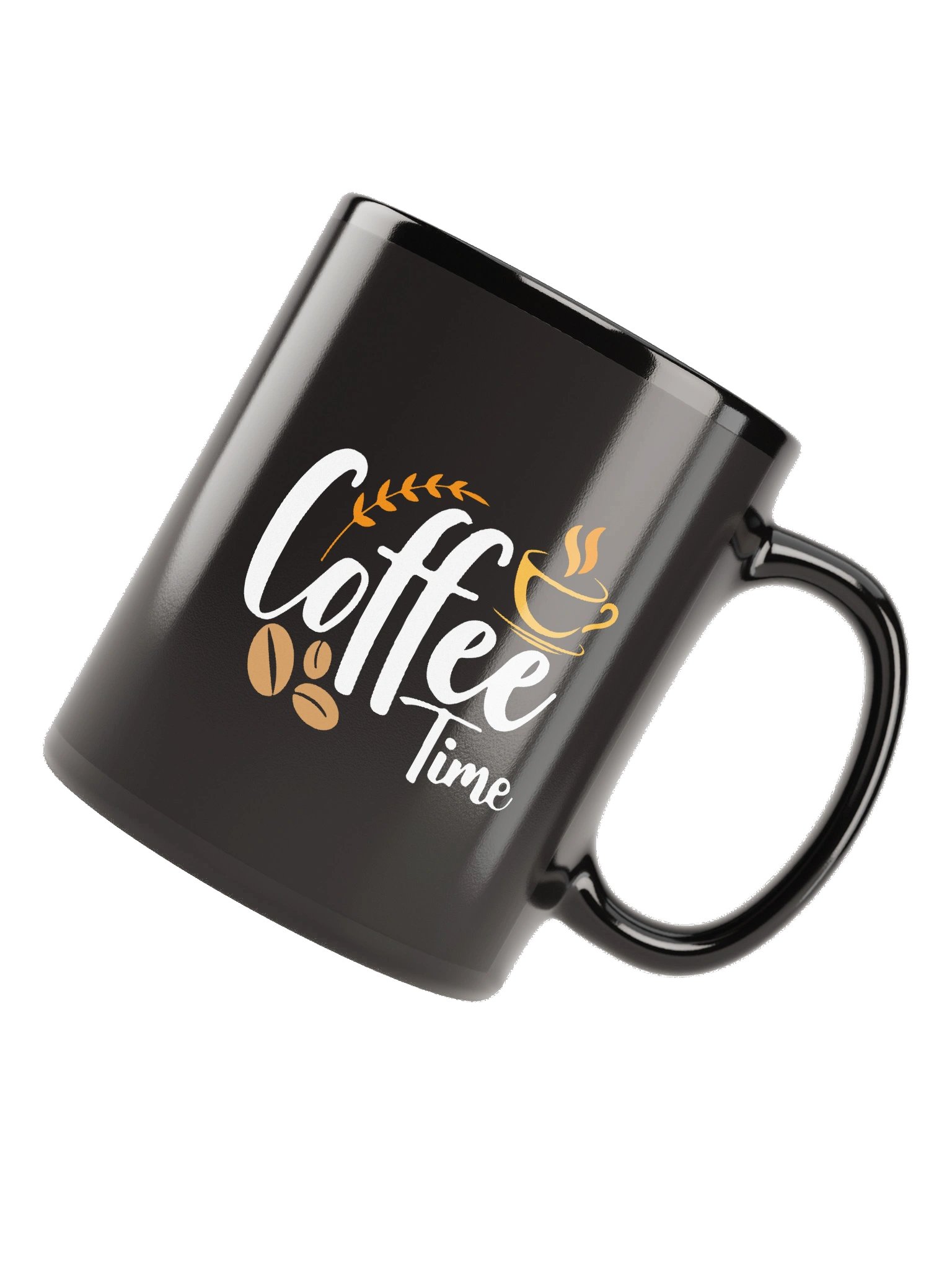 Coffee Time Black Glossy Mug product image (11)
