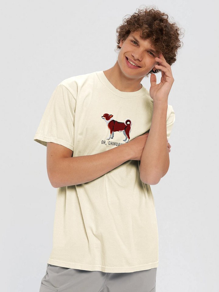 Oh, Chihuahua T-Shirt(Embroidered) of a Chihuahua(Red Tricolor) product image (2)