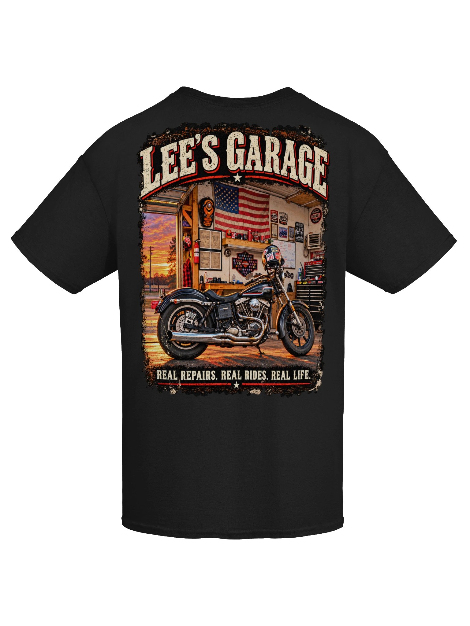 Lee’s Garage Shovelhead Tee product image (27)